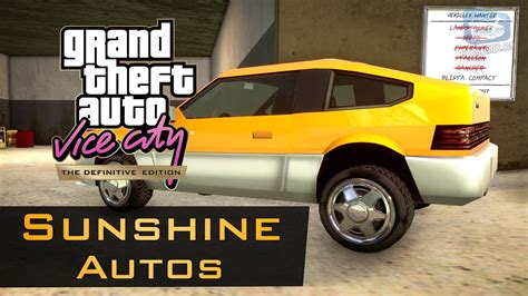 gta vice city sunshine autos car list 1